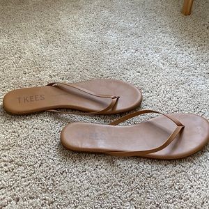 TKEES nude leather sandals size 9